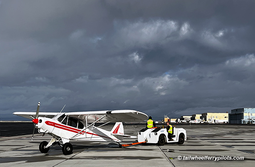 Piper PA18, Super Cub during ferry flight at Casper Wyoming Airport, AHLC4850